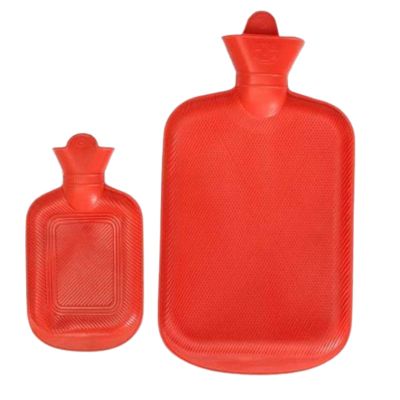 Alvion Hot Water Bag 2pcs Set Natural Rubber, BPA-Free, Durable Heat Therapy & Hot Compress Bags (500ml & 1L) Random Colors, Safe & Soft, Perfect for Pain Relief, Menstrual Cramps, Muscle Relaxation.