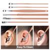 Dr Vaku Reusable EarWax Removal Cleaning Tool Kit (Set of 7) Stainless Steel With Storage Case Ear Pick Scoop Curette Cleaner And Spring Buds Safe Easy & Hygienic- Pink view 2