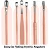 Dr Vaku Reusable EarWax Removal Cleaning Tool Kit (Set of 7) Stainless Steel With Storage Case Ear Pick Scoop Curette Cleaner And Spring Buds Safe Easy & Hygienic- Pink view 4
