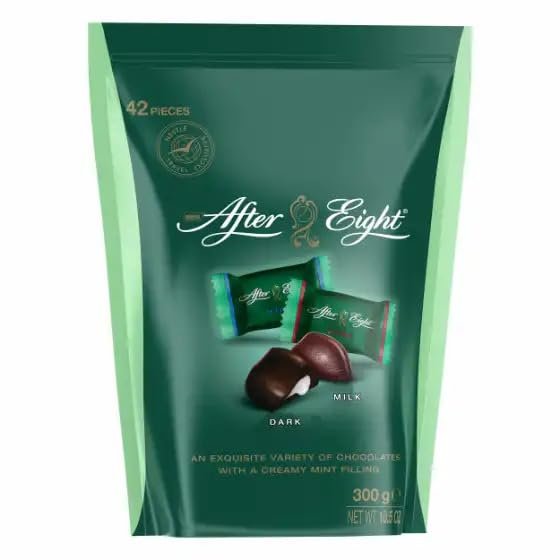 After Eight Mint Chocolates, Milk & Dark Chocolate with Creamy Mint Filling, 300(From UK)