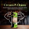 Agranik Premium Roasted Makhana (Foxnuts), Cream and Onion Flavor, 80g, Low Calorie Protein Rich Snack with Goodness of Olive Oil view 2