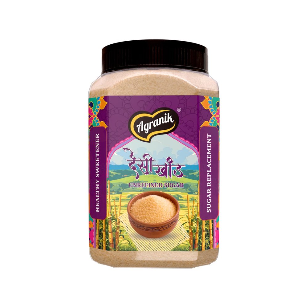 Agranik Pure Desi Khand with Natural Minerals, Raw & Unprocessed, 100% Chemical-Free Unrefined Sugar | Best Alternative Sweetener (700G)