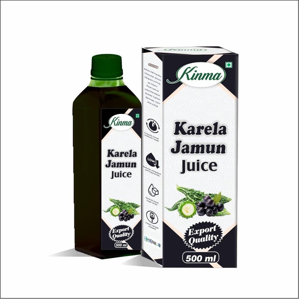 KINMA Karela Jamun Juice 500 ml | Help Maintain Healthy Sugar Levels | Export Quality with Natural Ingredients