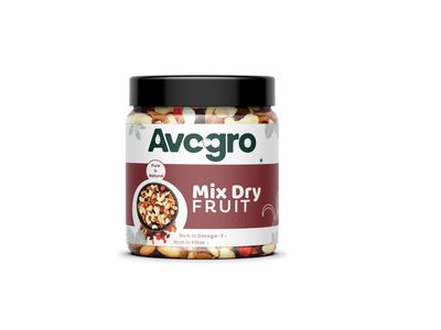 Avogro Premium Mix Dry Fruits | Rich in Omega-3 & Fiber | Pure & Natural Healthy Snack | Almonds, Cashews, Raisins, Pistachios & More (500g, Mix Dry Fruits)
