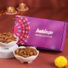 FlowerAura Premium Diwali Gift Box of Gold Plated Laxmi Ganesha Saraswati Charan Paduka Box, Dry Fruit Box, Set of 2 Designer Diya | Corporate Gifting | Tradational Diwali Gift For Relatives & Friends view 2