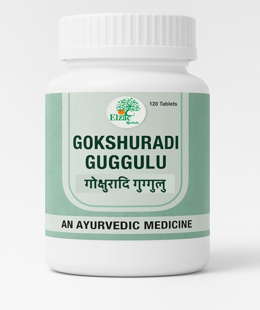 Elzac Herbals Gokshuradi Guggulu  Ayurvedic Medicine for Digestive Health & Detox, 120 Tablets