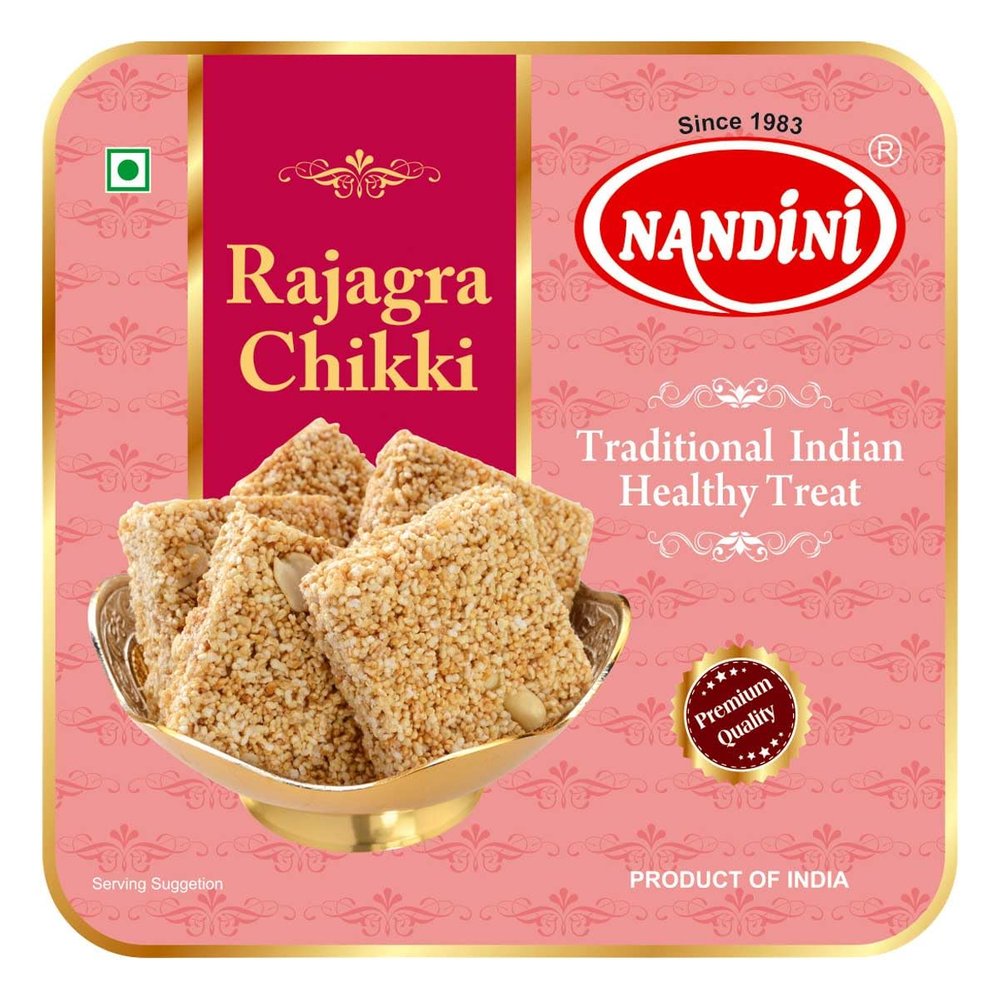 Nandini Rajgira Chikki 200gm | Rajghara Chikki | No Artificial Colours Flavours And Preservatives | Jaggery Chikki | 100% Natural Indian Sweets