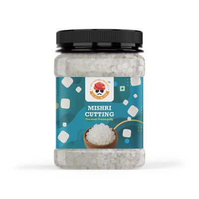 KAKA SETH Organic Mishri Crystals/Dana Mishri | Diamond Cut Mishri | Sweet Sugar Crystals | 900 gm Jar Pack