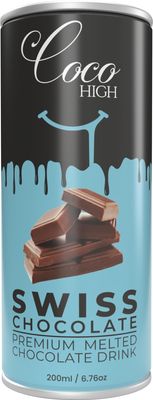 CocoHigh Swiss Chocolate Drink 200ml | Premium Thick & Creamy Milkshake with Real Swiss Cocoa | No Added Preservatives | Ready-to-Drink Rich Chocolate Beverage