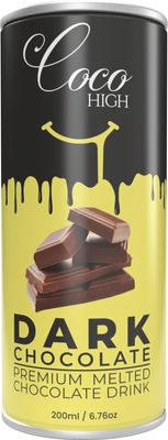 CocoHigh Dark Chocolate Drink 200ml | Thick, Creamy Milkshake with Real Cocoa & Milk | Indulgent Ready to Drink Beverage | No Added Preservatives | Premium Choco Caf Flavor