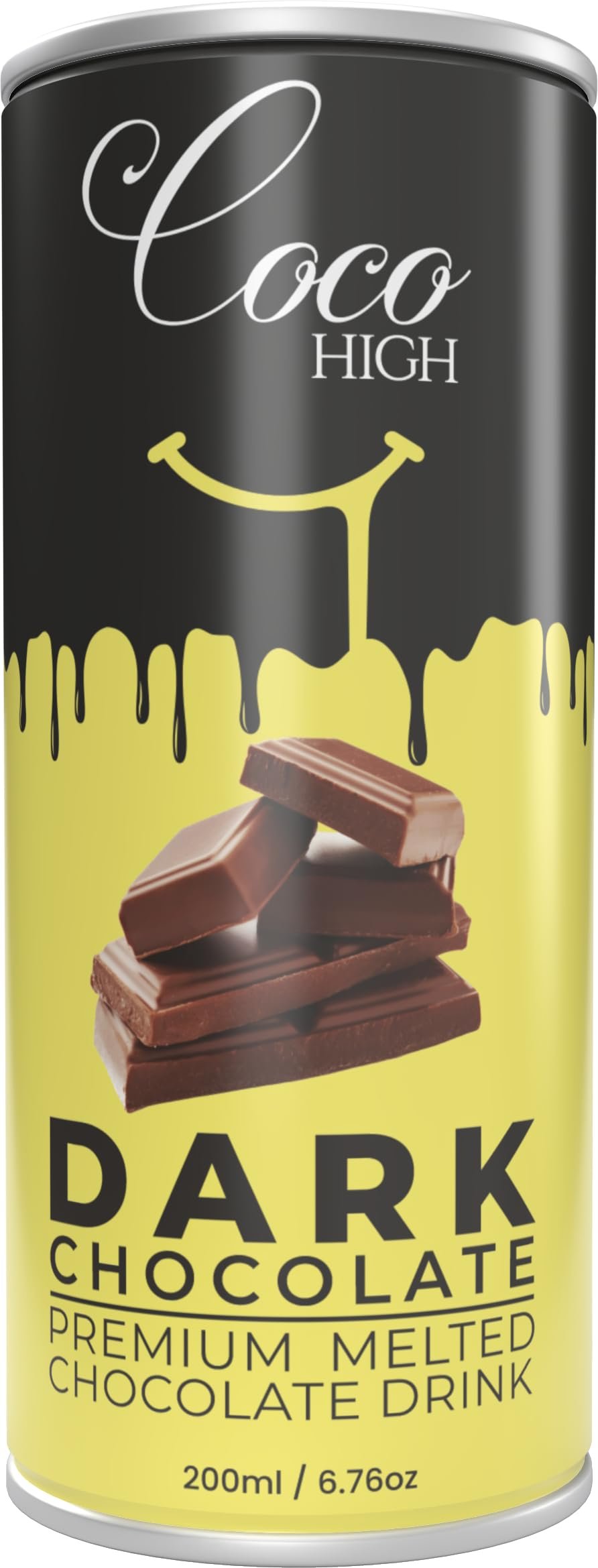 CocoHigh Dark Chocolate Drink 200ml | Thick, Creamy Milkshake with Real Cocoa & Milk | Indulgent Ready to Drink Beverage | No Added Preservatives | Premium Choco Caf Flavor
