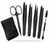 6PCS Professional Eyebrow Tweezers Set for Women & Men | Premium Stainless Steel Precision Tweezer Kit for Eyebrows, Ingrown Hair & Facial Hair Plucking | Slant, Pointed & Flat Tip Tweezers with Case view 1