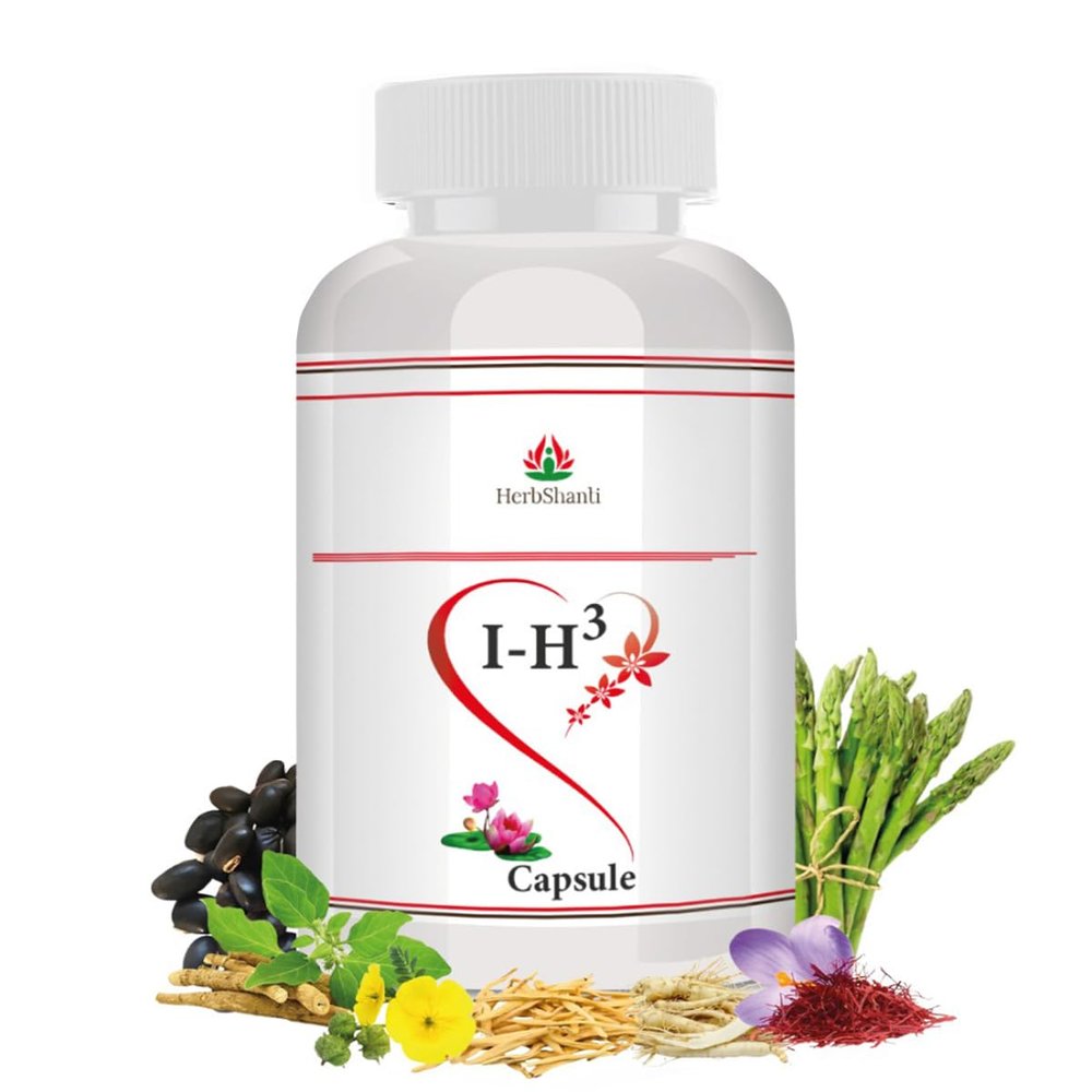 HerbShanti IH3 Capsules for Men | Stamina & Power Booster Supplement with Original Shilajit, Ashwagandha, Gokshura & More (60 Tablets)