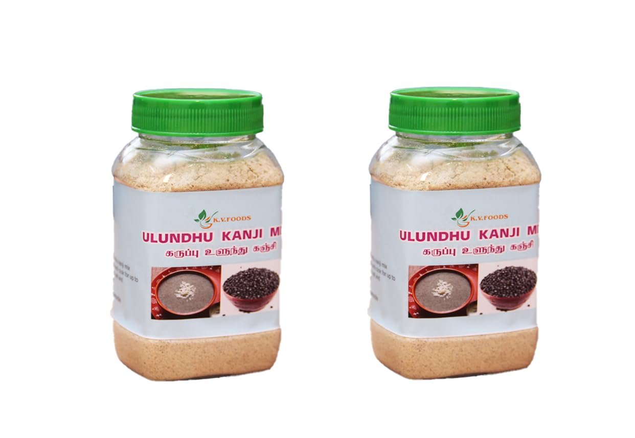 VKDS Homemade Ulundhu Kanji Powder | Black Gram Porridge Mix for Bone Health | 100% Natural & Traditional Health Drink | High Protein & Calcium | 200g