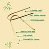 Big Leaf Bamboo Tongue Cleaner for Fresh Breath | 100% Natural, Biodegradable & Eco-Friendly Oral Hygiene Tool | Gentle on Taste Buds, Anti-Bacterial, Non-Toxic, Wax-Coated Tongue Scraper (Pack of 2) view 2