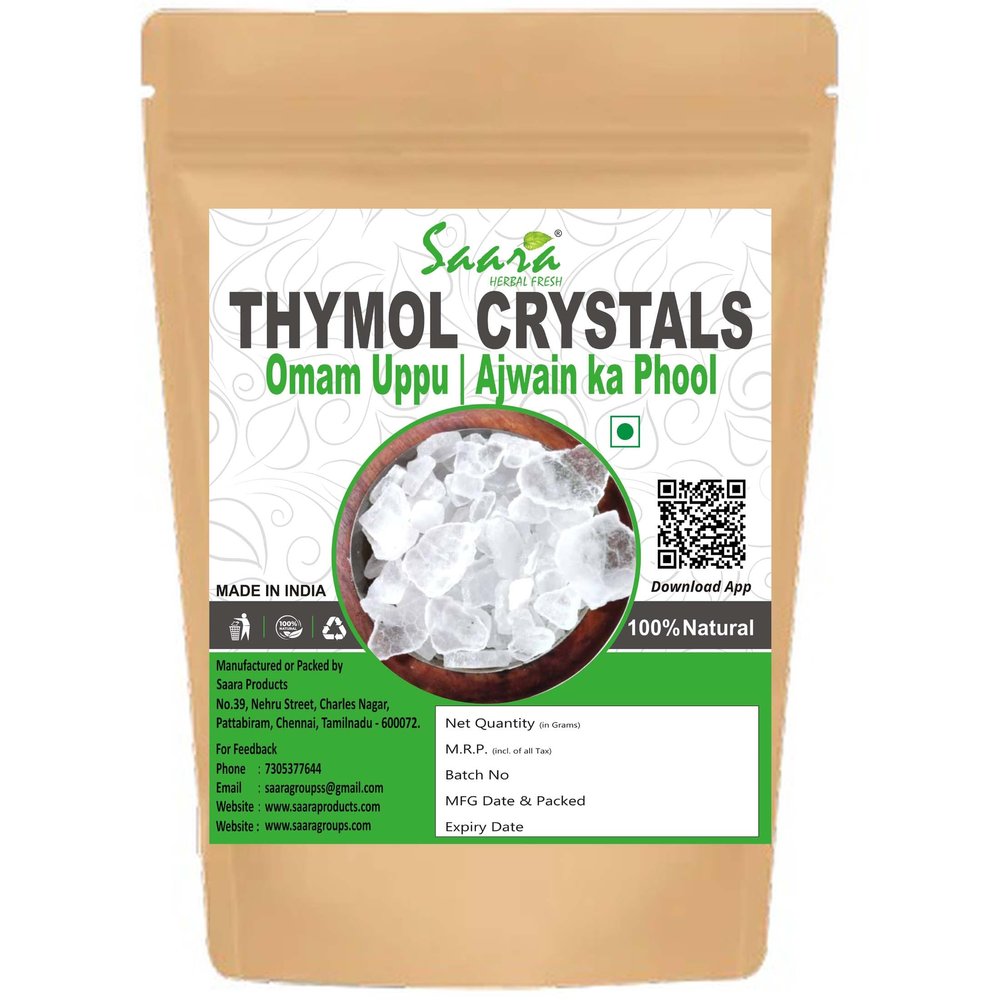 Saara Herbal Fresh Omam Salt -25g | Omam Uppu | Ajwain/Carom Seed Thymol Salt for Digestion