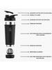 AGIS Black & White Stainless Steel Leak - Proof Bottoms Up Shaker 750 ml for Protein Shakes And Gym Supplements Leakproof, Bpa-Free view 3