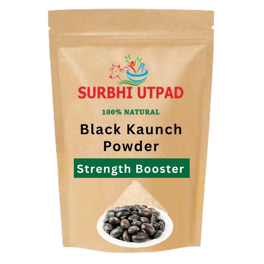 Surbhi Utpad Black Kaunch Beej Powder 200g | 100% Pure & Natural Mucuna Pruriens | Ayurvedic Strength & Energy Booster for Men | Enhances Vitality, Stamina & Nerve Health