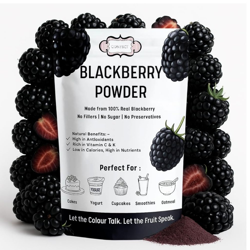 Confect Blackberry Powder | Pure & Natural Fruit Powder for Smoothies, Baking, Beverages, Juices, Tea & DIY Recipes | Vegan, Gluten-Free, No Added Sugar -50g (50g)