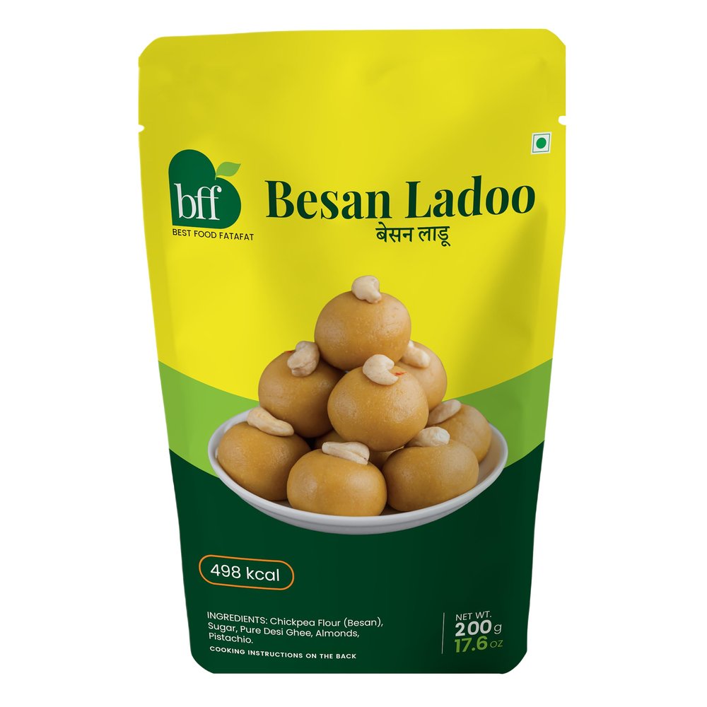 BFF Besan Laddu with Almonds & Pistachios | Desi Ghee Sweet Mithai Box