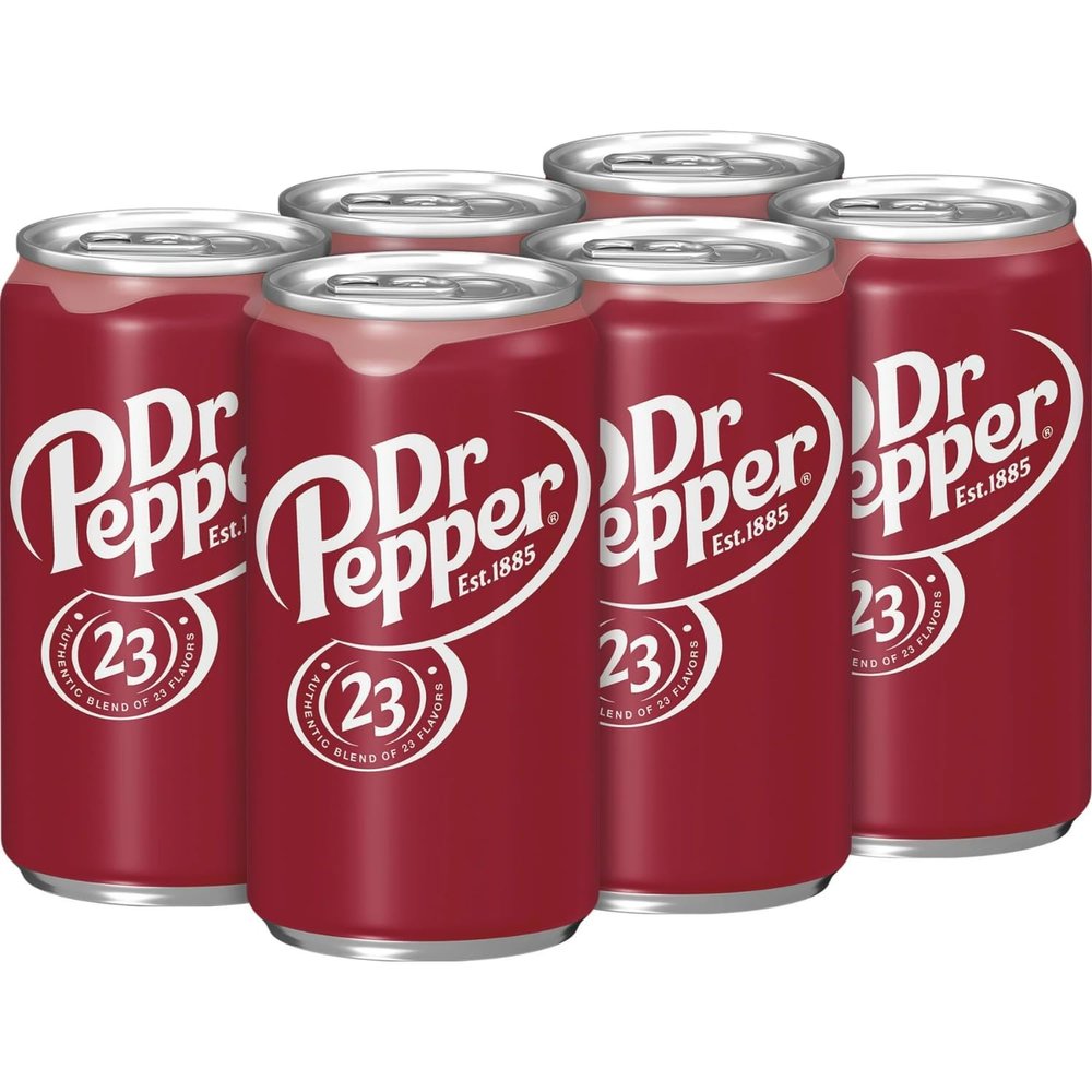 Dr.Pepper Original Flavor Carbonated Soft Drink - Bold & Refreshing Taste 330ml Each Pack of 6 (Imported)