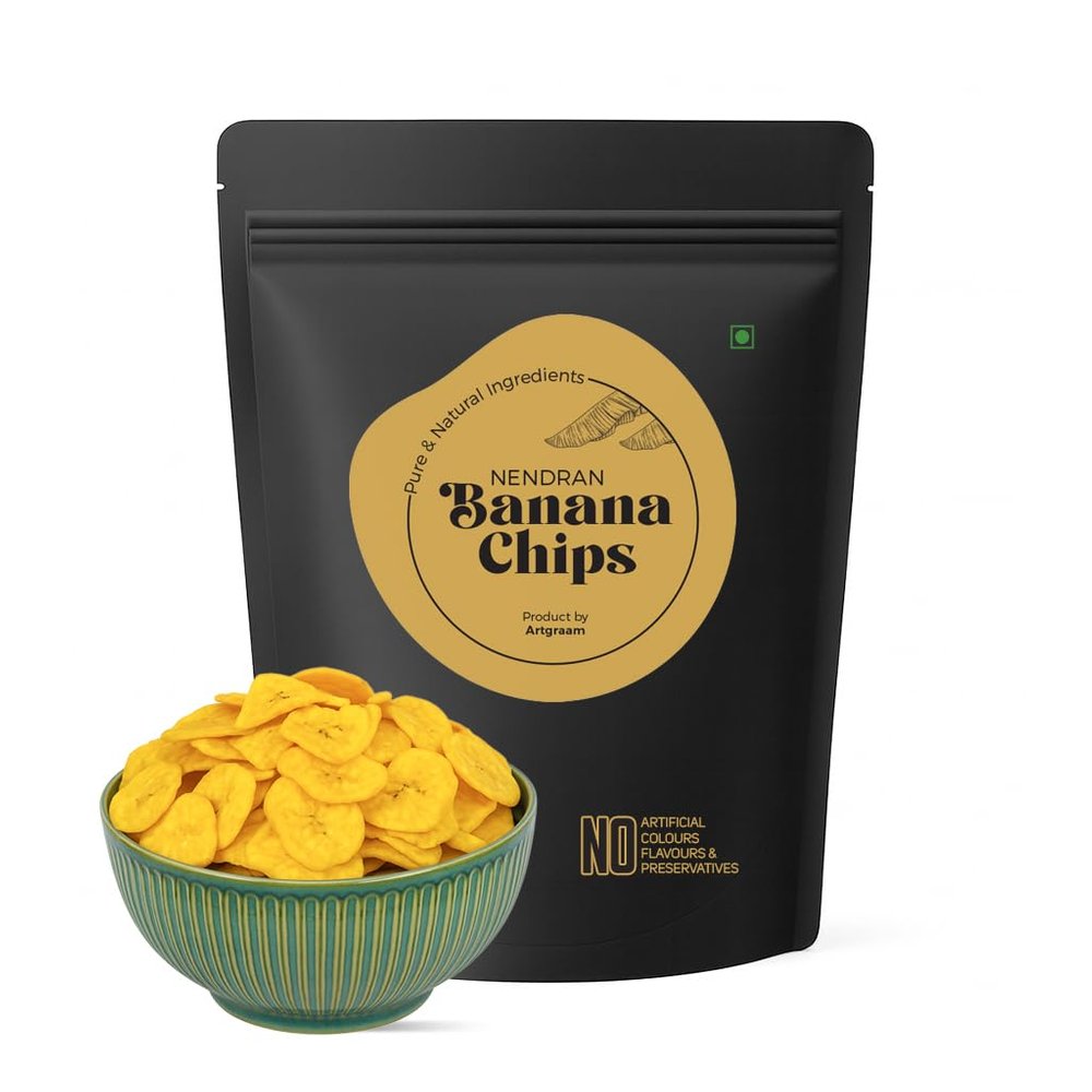 Artgraam Yellow Banana Chips - Banana Wafers - Crispy Chips - Tasty Yummy Snacks - 300 gm | Original banana chips | Namkeen | Best banana chips
