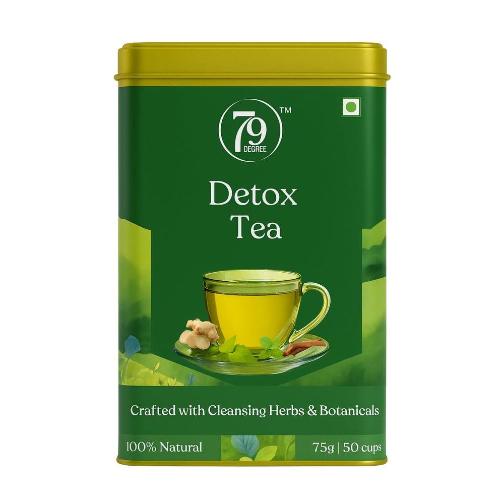 79 Degree Wellness Tea I Premium Blend in Tinbox (75 Gm, Detox Tea)