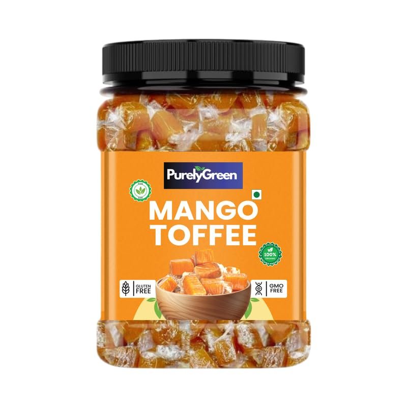 PurelyGreen Mango Toffee Aam Toffee Dry Mango Khatta Meetha Aam Papad Alphanso Mango - 1kg