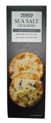 Tescoo Sea Salt Crisp & Savoury | Lightly Seasoned Baked Snack | Crunchy Party Snack | 185gm | Product of UK