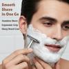 Classic Safety Razor with 10 Double-Edge Blades, Silver Stainless Steel Men's Shaving Kit view 4
