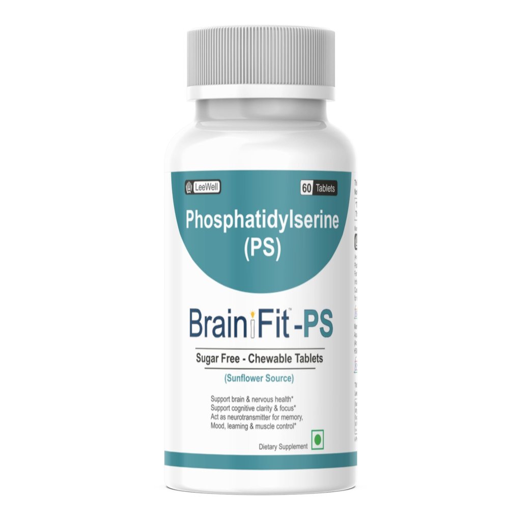 Brainifit -PS Phosphatidylserine 100mg Chewable Supplement | Cognitive Function, Brain Health Support - 60 Sugar-free tablets