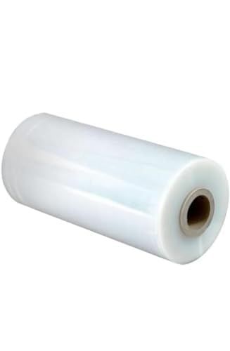 DINGGA DECOR 12 Inch (30.48 cm) x 200 Meter Heavy-Duty Stretch Film Roll for Packing | 120+ Microns Thick | Transparent Self-Adhesive Wrap for Shipping, Moving & Storage | 1000g Weight (Pack of 1)