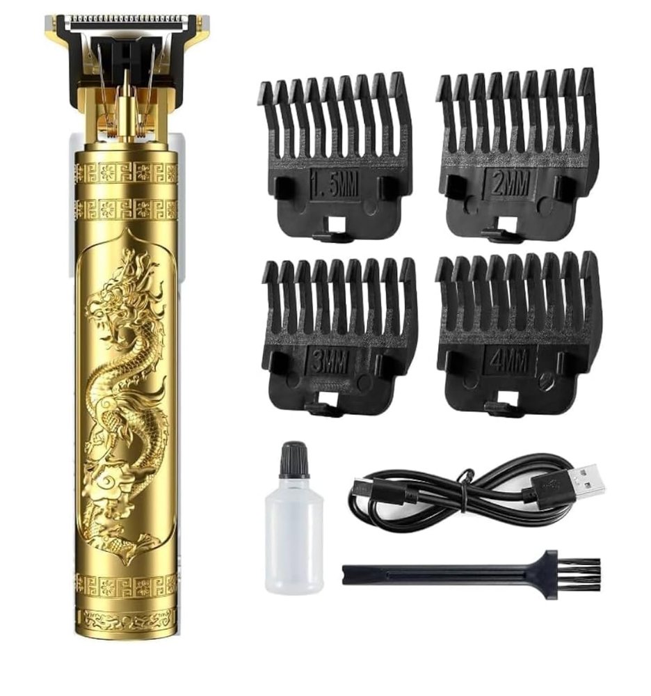 Hair and Beard Trimmer for Men, Cordless Grooming Kit with Adjustable Guards, 4 Adjustment