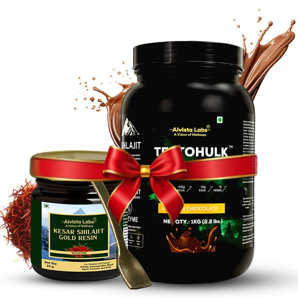 Alvista Labs Combo Pack Whey Gym Protein Powder with Shilajit, Natural Supplement for Fitness and Strength for Men and Women