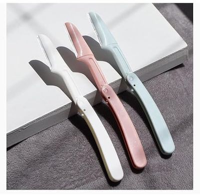 BM SALES Eyebrow Razor Shaper & Trimmer Touch-Up Face Razor with Precision Guide Cover | Dermaplaning Tool & Wax-Less Skin Care Kit for Women & Men