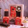 Bakingo Premium Gift Hamper of 2 Assorted Cookies, Tea Cake, Tea Light Candle, Small Diya In Box For Birthday Gift, Anniversary Gift, Christmas Gift & New Year Gift (Same Day Delivery) view 1