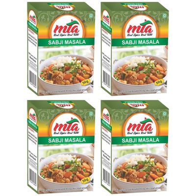 100% Pure Sabji Masala Powder Rich in Traditional Indian Taste, Aroma & Authentic Flavour | Ready to use | Farm Fresh | No added Colours, Fillers, Additives & Preservatives | 50gm (Pack of 4)
