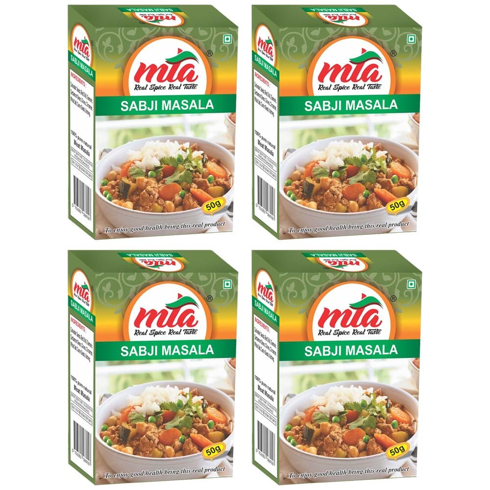100% Pure Sabji Masala Powder Rich in Traditional Indian Taste, Aroma & Authentic Flavour | Ready to use | Farm Fresh | No added Colours, Fillers, Additives & Preservatives | 50gm (Pack of 4)