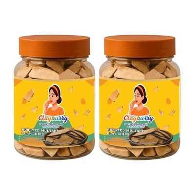Clayburry Edible Roasted Clay (pack of 2)| Bhutdo | khane vali Mitti| roast mulatani mitti |Butter Soil Manure | Roasted nakumatt