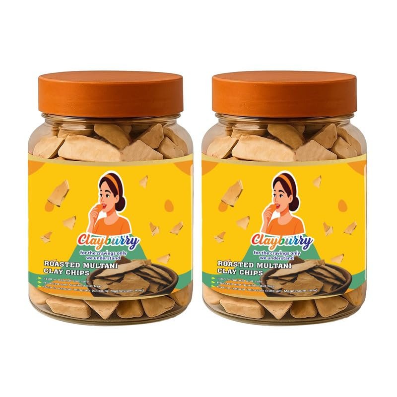 Clayburry Edible Roasted Clay (pack of 2)| Bhutdo | khane vali Mitti| roast mulatani mitti |Butter Soil Manure | Roasted nakumatt