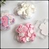 Kids Travel Paper Soap, Flower-Shaped Container, Paper Soap Disposable Mini Soap Bottle, Scented Soap Bath Sheets Flakes Portable Flower Tube Petals, Flower Shape Bottle For Travelling, Hand Washing Sheets (4, White) view 4