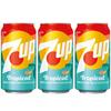 7ups Tropical Flavor Soda  Cool & Refreshing Fruit Taste | Caffeine Free Sparkling Drink, (Pack Of 3) 355ml (USA) view 1