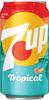 7ups Tropical Flavor Soda  Cool & Refreshing Fruit Taste | Caffeine Free Sparkling Drink, (Pack Of 3) 355ml (USA) view 2