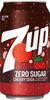 7ups Zero Sugar Cherry Soda  12 Fl Oz Cans (Pack of 3) | Refreshing Cherry Flavor | Caffeine-Free, No Sugar, Bold & Fizzy Taste (USA) view 4