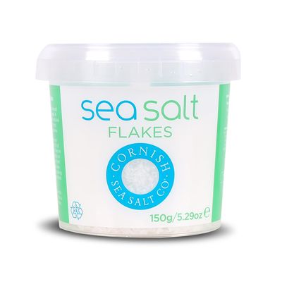 Cornish Sea Salt Flakes, 150g, Hand-Harvested Pyramid Salt from Cornwall, Perfect Finishing Touch for Salads & Gourmet Cooking
