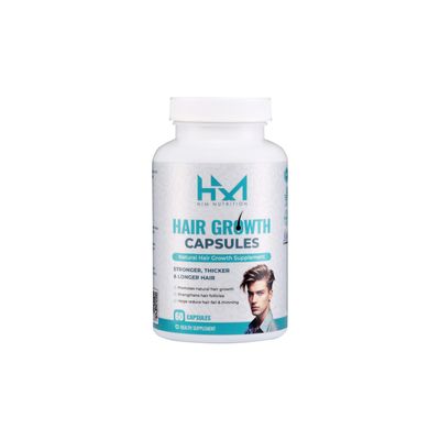 HIM Nutrition Hair Growth Capsules, Natural Supplement for Stronger and Thicker Hair, 60 Capsules