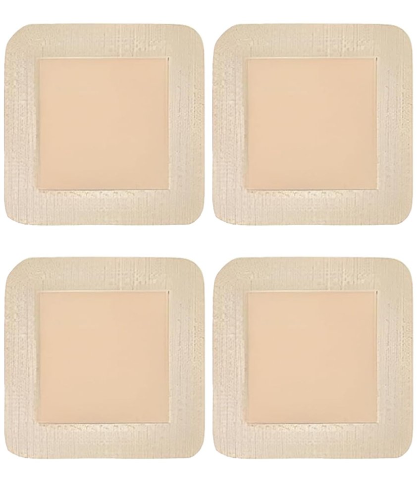 4Pcs Hydrocolloid Bandages, Waterproof Bandage, Dressing Bandage Suitable for Most Skin Types(7.5 * 7.5CM)