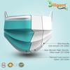 Diligent- We Care For your Life 3-Ply Face Mask | Disposable Protective Non-Woven | Surgical Pollution Mask with Nose Pin & Soft Earloops | Skin-Friendly (Green, 100) view 4