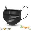 Diligent- We Care For your Life 3-Ply Face Mask | Disposable Protective Non-Woven | Surgical Pollution Mask with Nose Pin & Soft Earloops | Skin-Friendly (Black, 50) view 2