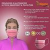 Diligent- We Care For your Life 3-Ply Face Mask | Disposable Protective Non-Woven | Surgical Pollution Mask with Nose Pin & Soft Earloops | Skin-Friendly (Pink, 100) view 4